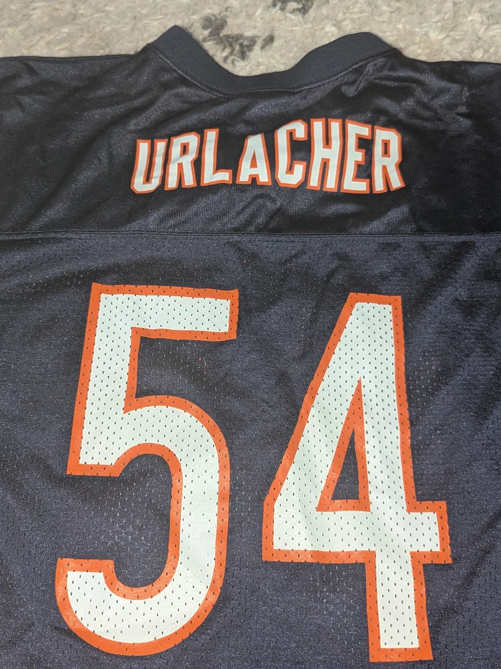 Reebok Navy Chicago Bears #54 Kids Jersey with Orange and White Accents